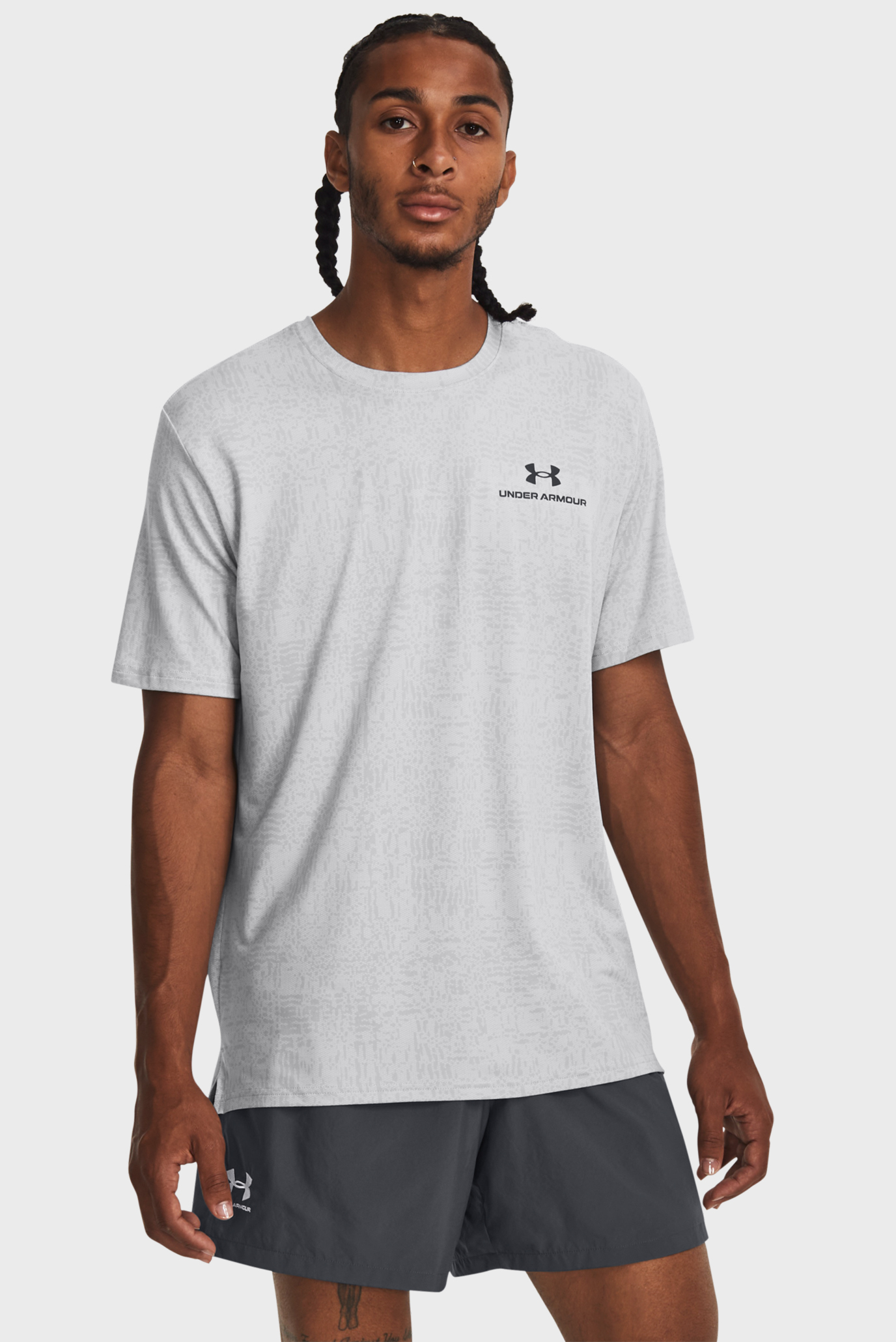 Чоловіча сіра футболка UA Rush Energy Print SS 1