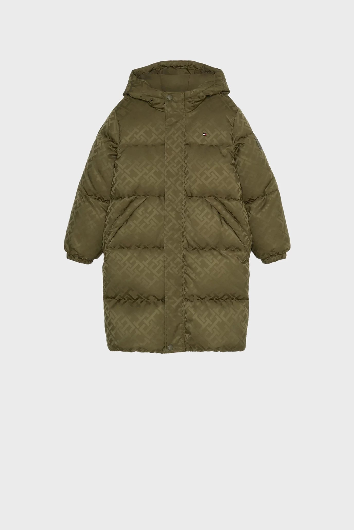 Дитяча оливкова куртка з візерунком U MONOGRAM JAQUARD PARKA 1