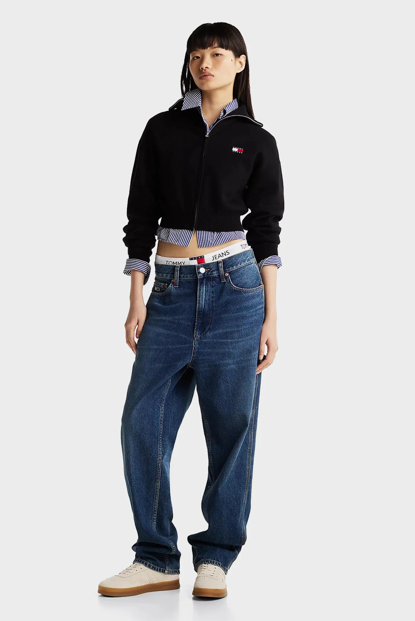 Женский черный кардиган TJW CRP BADGE ZIP THRU 2