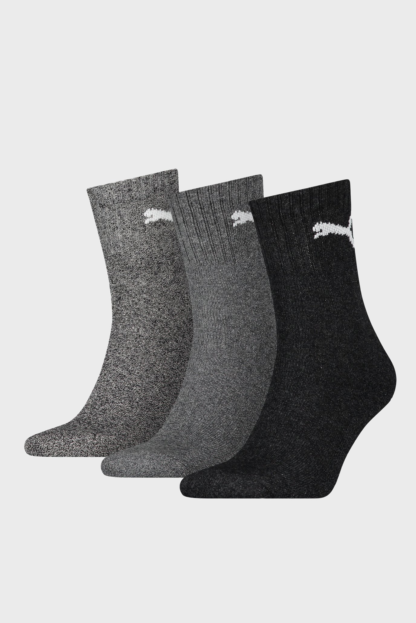 Серые носки (3 пары) Unisex Short Crew Socks 1