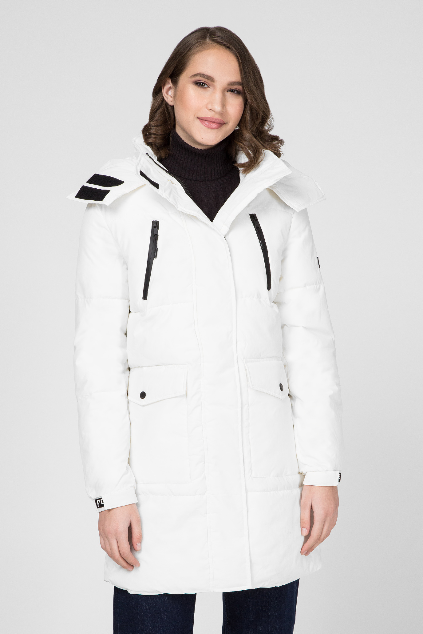 Женская белая удлиненная куртка NATT 1