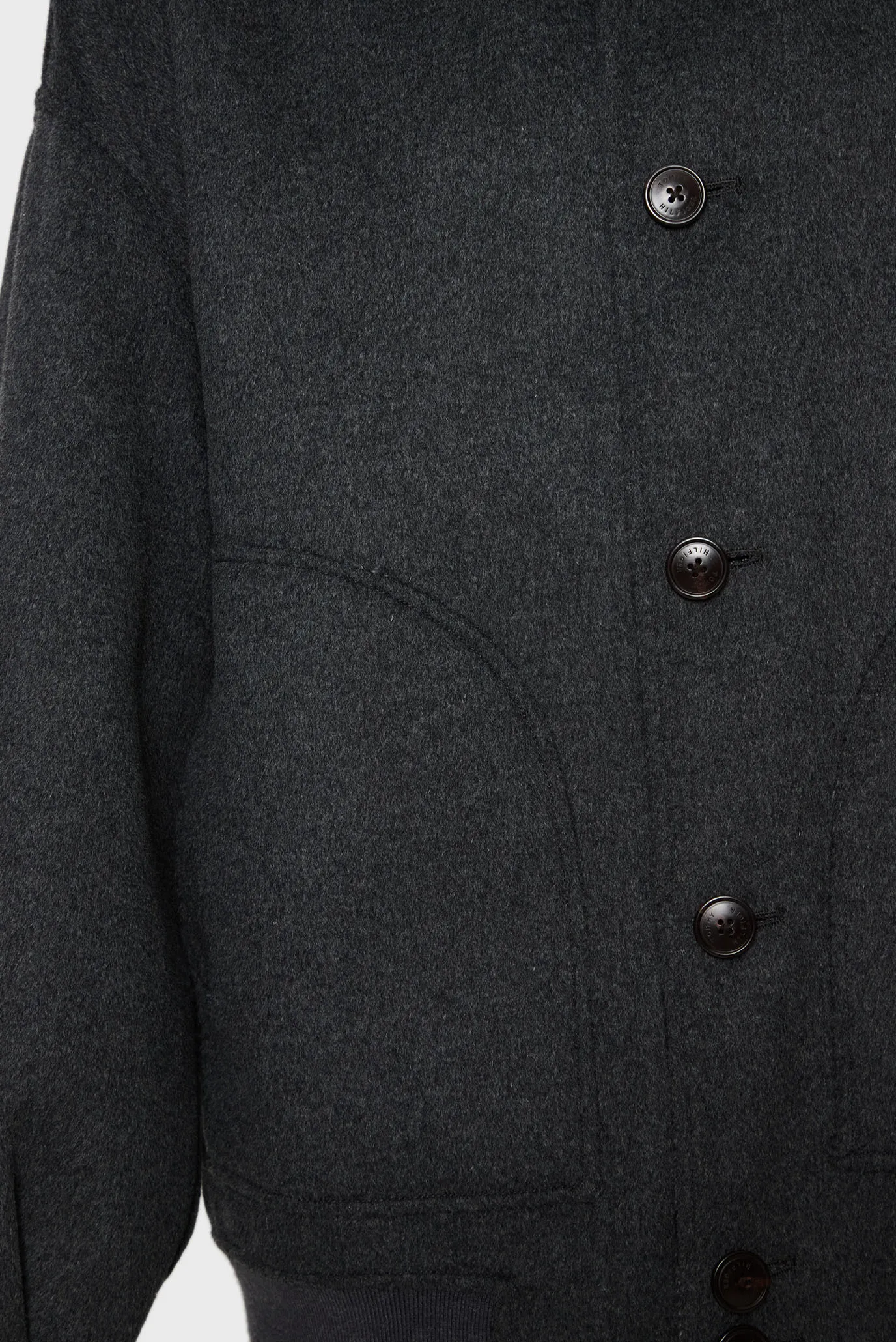 Женское серое шерстяное двустороннее пальто MD DF WOOL REVERSIBLE CHECK JKT 5