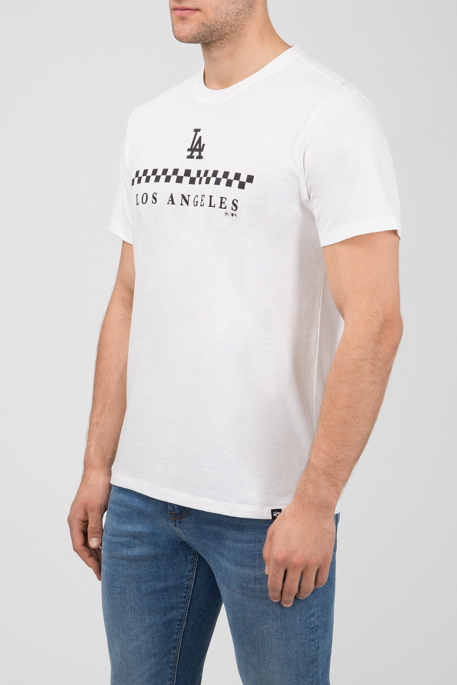 Мужская белая футболка LA DODGE 1