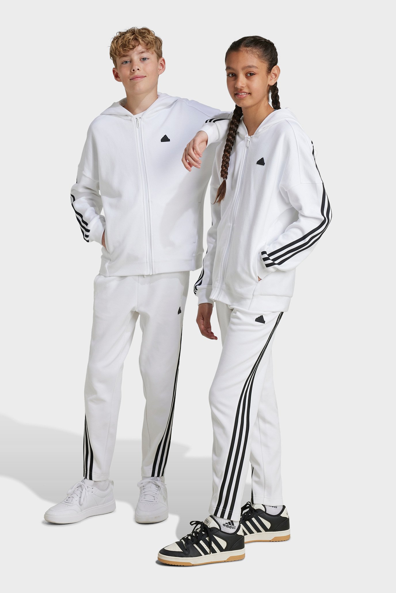 Дитячі білі спортивні штани Future Icons 3-Stripes Ankle-Length 1