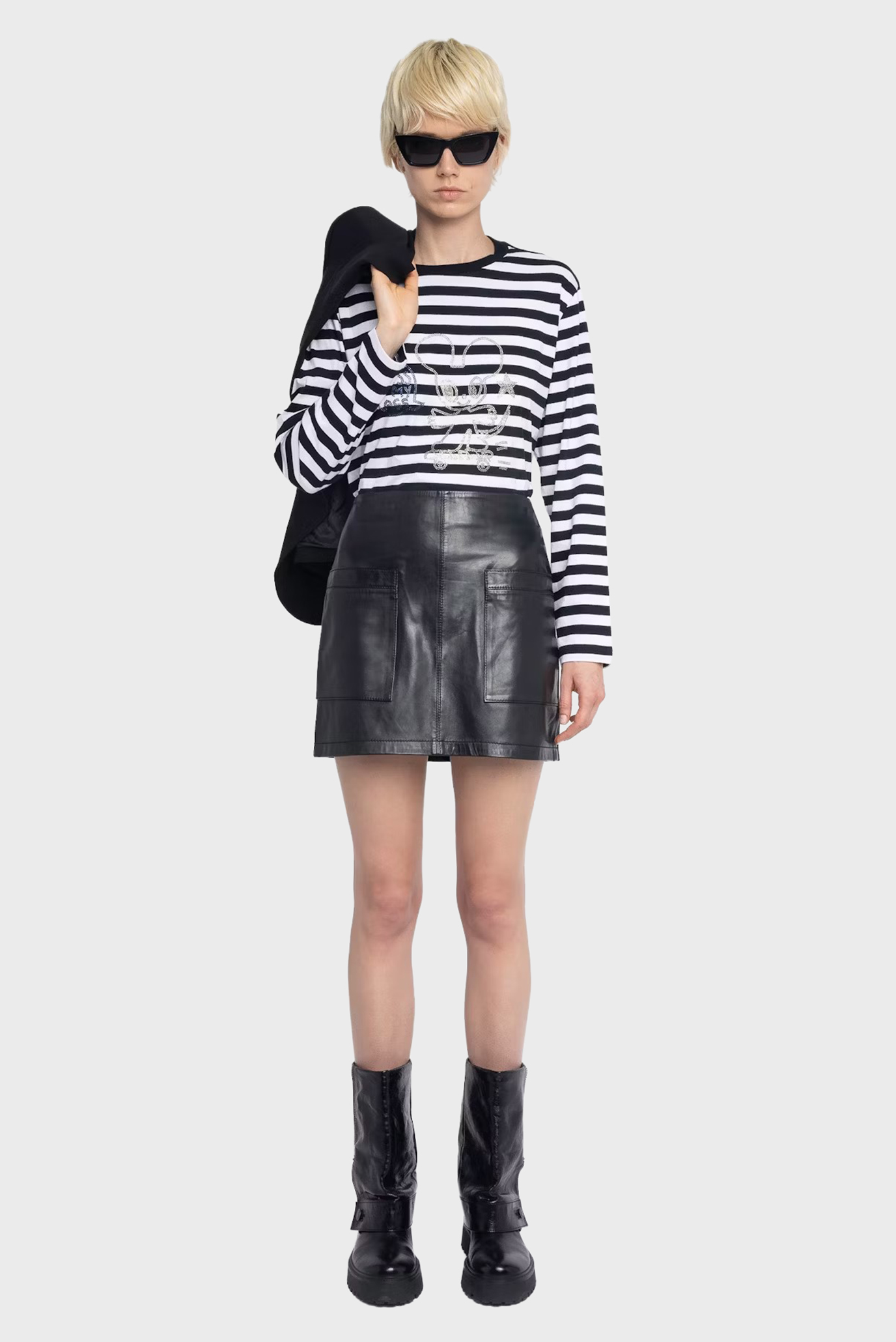 Женский лонгслив в полоску Edwini Разноцветный XS ZADIG&VOLTAIRE JWTS02839_BLACK Женский лонгслив в полоску Edwini Разноцветный XS ZADIG&VOLTAIRE JWTS02839_BLACK