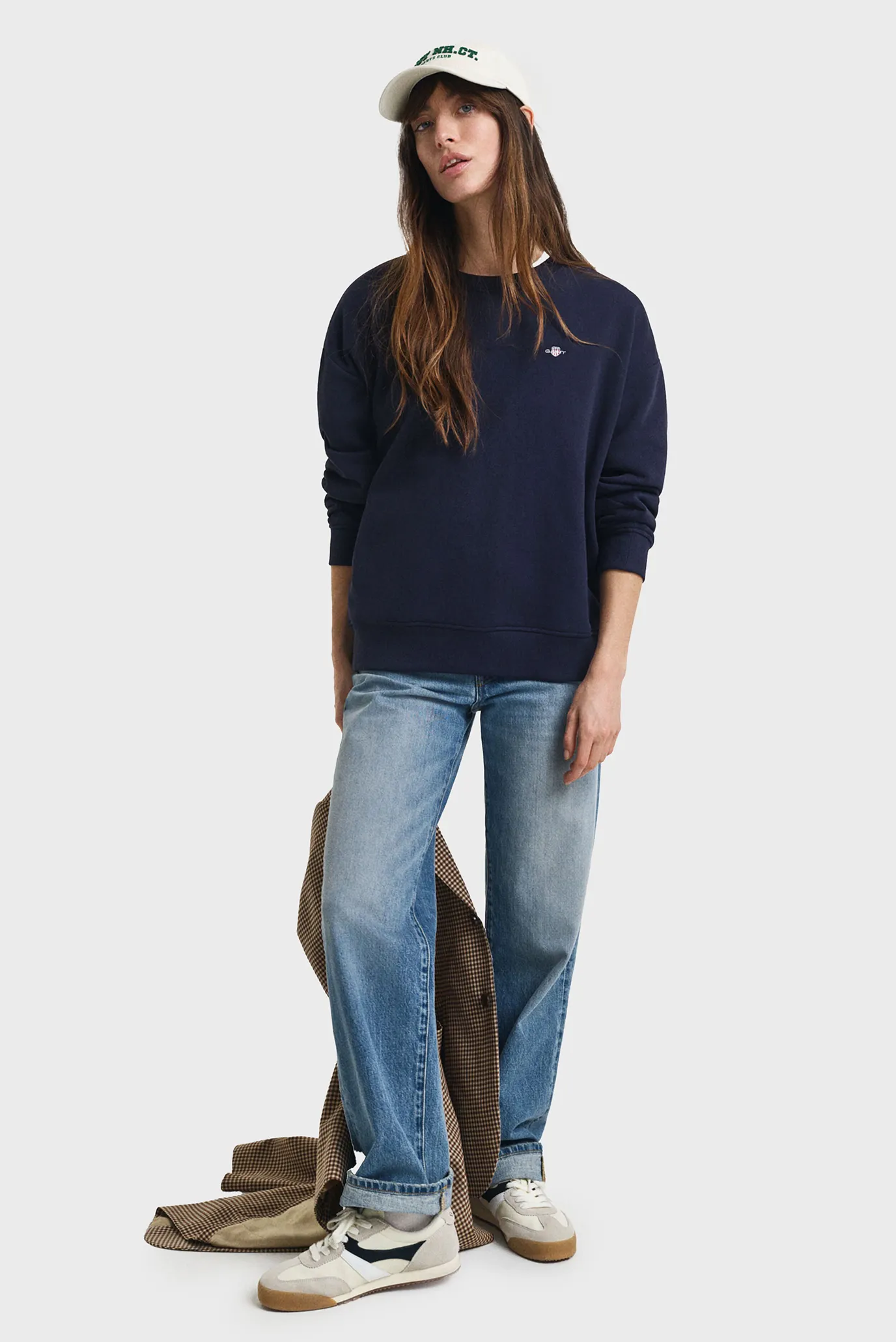 Жіночий темно-синій світшот SHIELD C-NECK 2