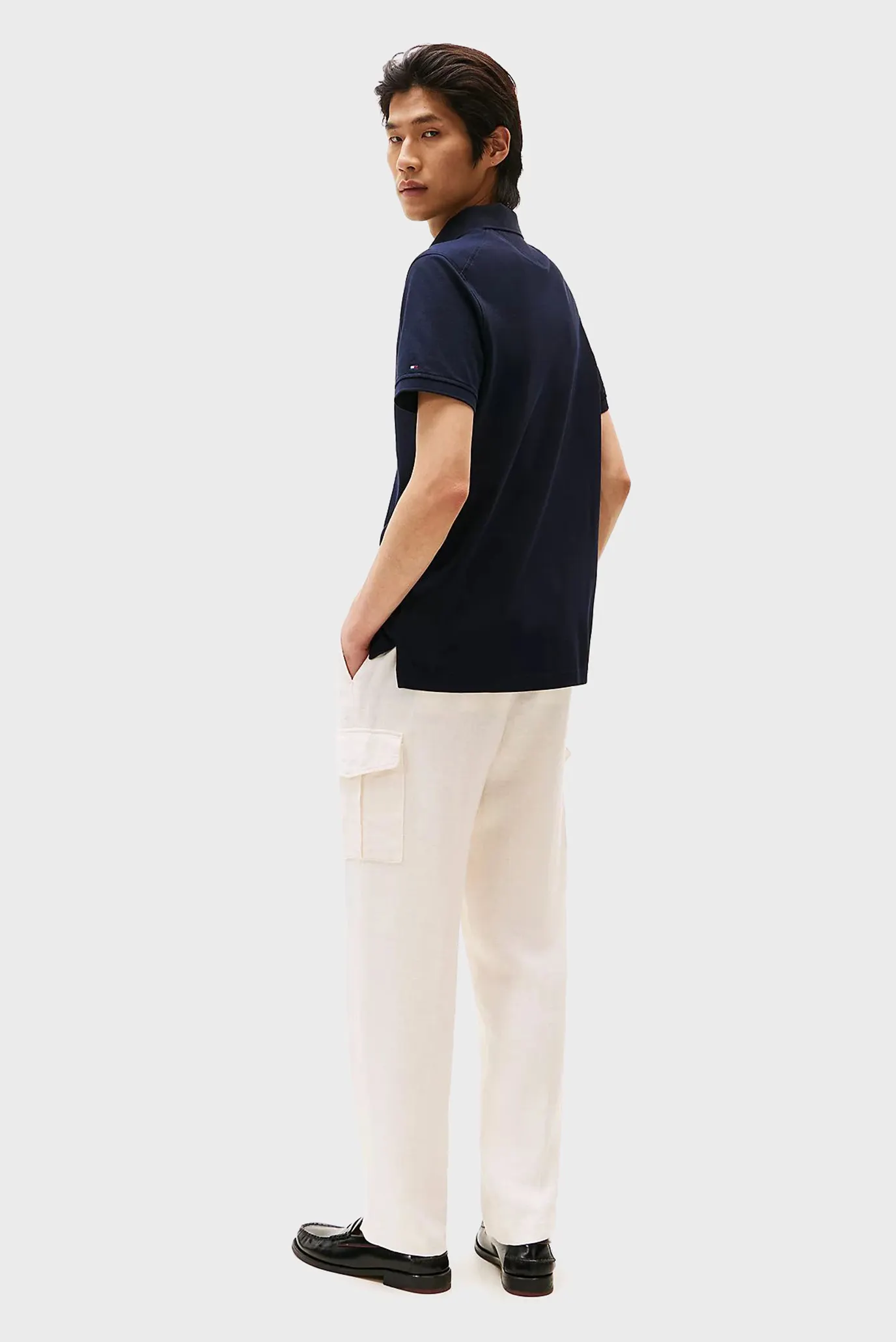 Чоловіче темно-синє поло PERFORMANCE ZIP 3