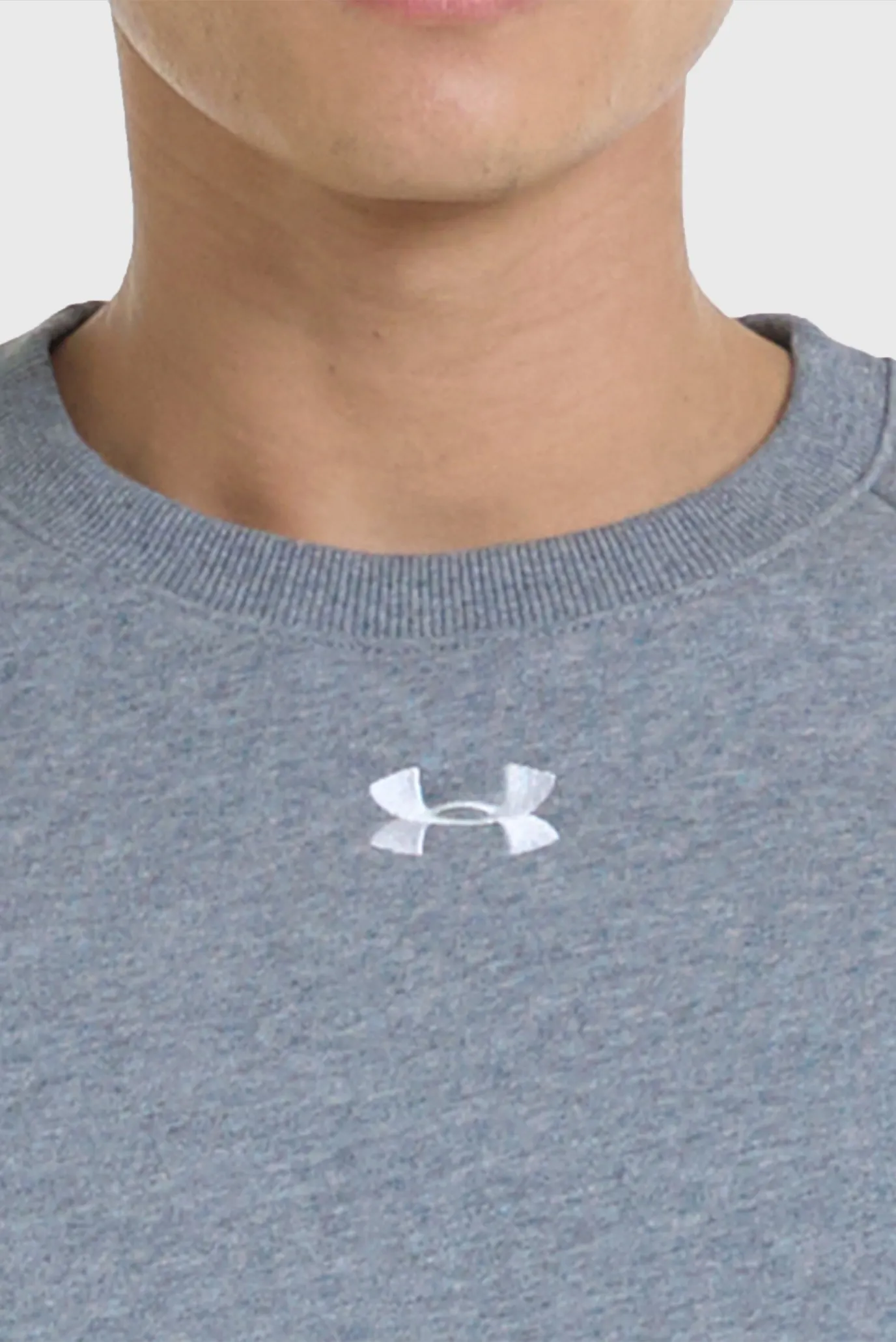 Чоловічий сірий світшот UA Rival Fleece Crew 4