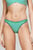 Женские зеленые трусики от купальника в полоску CHEEKY HIGH LEG BIKINI PRINT