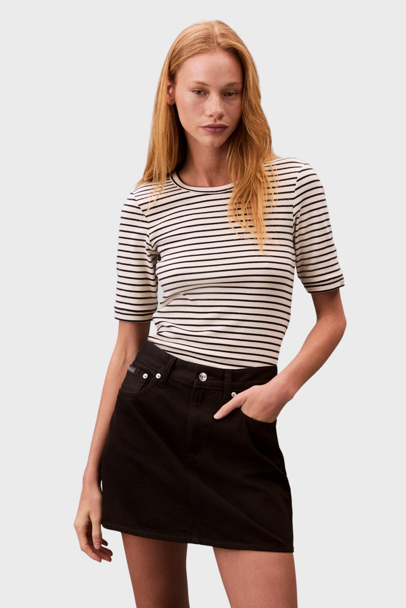 Женская футболка в полоску Разноцветный S Calvin Klein LV044B232G Женская футболка в полоску Разноцветный S Calvin Klein LV044B232G