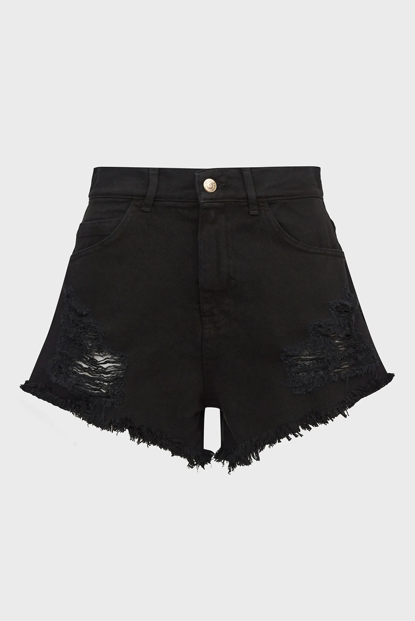 Жіночі чорні джинсові шорти 4