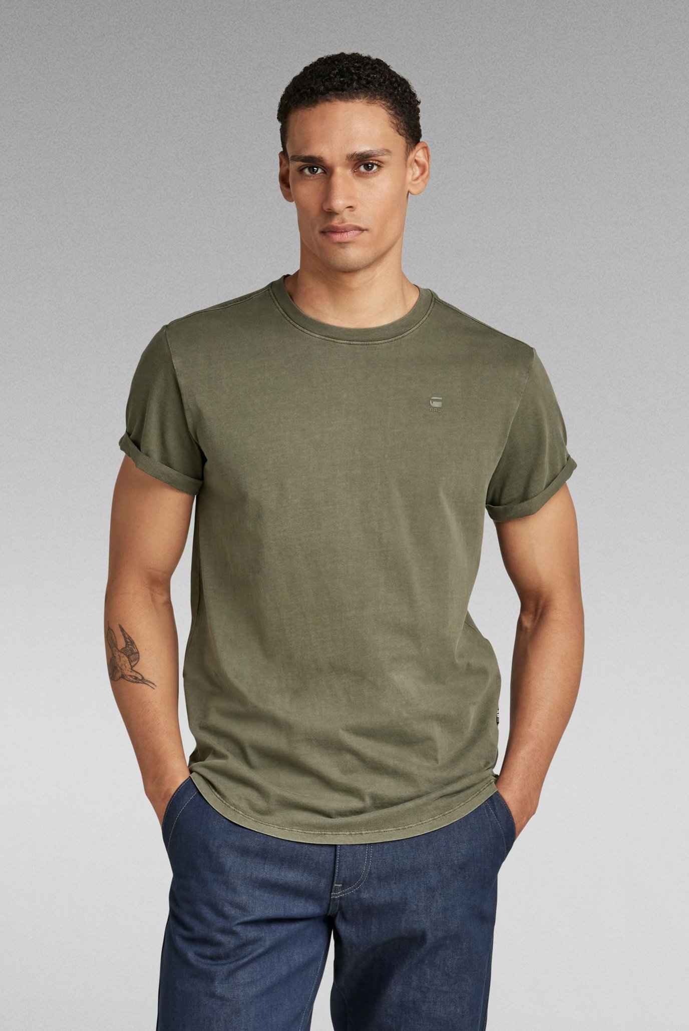 Мужская зеленая футболка Lash 1