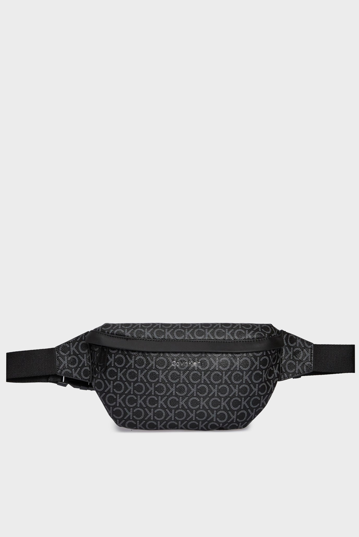 Чоловіча чорна поясна сумка з візерунком CK MUST WAISTBAG MONO 1