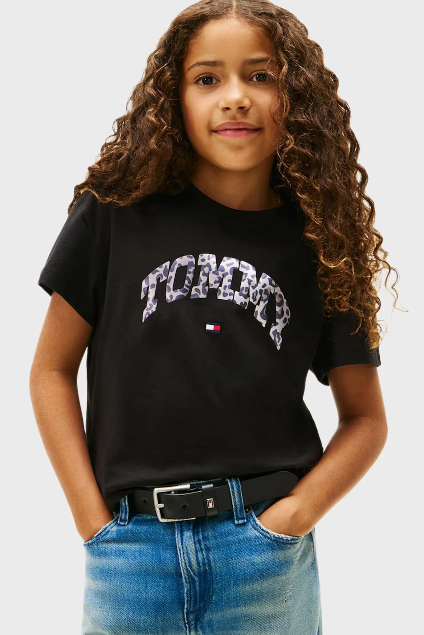 Дитяча чорна футболка VARSITY 1