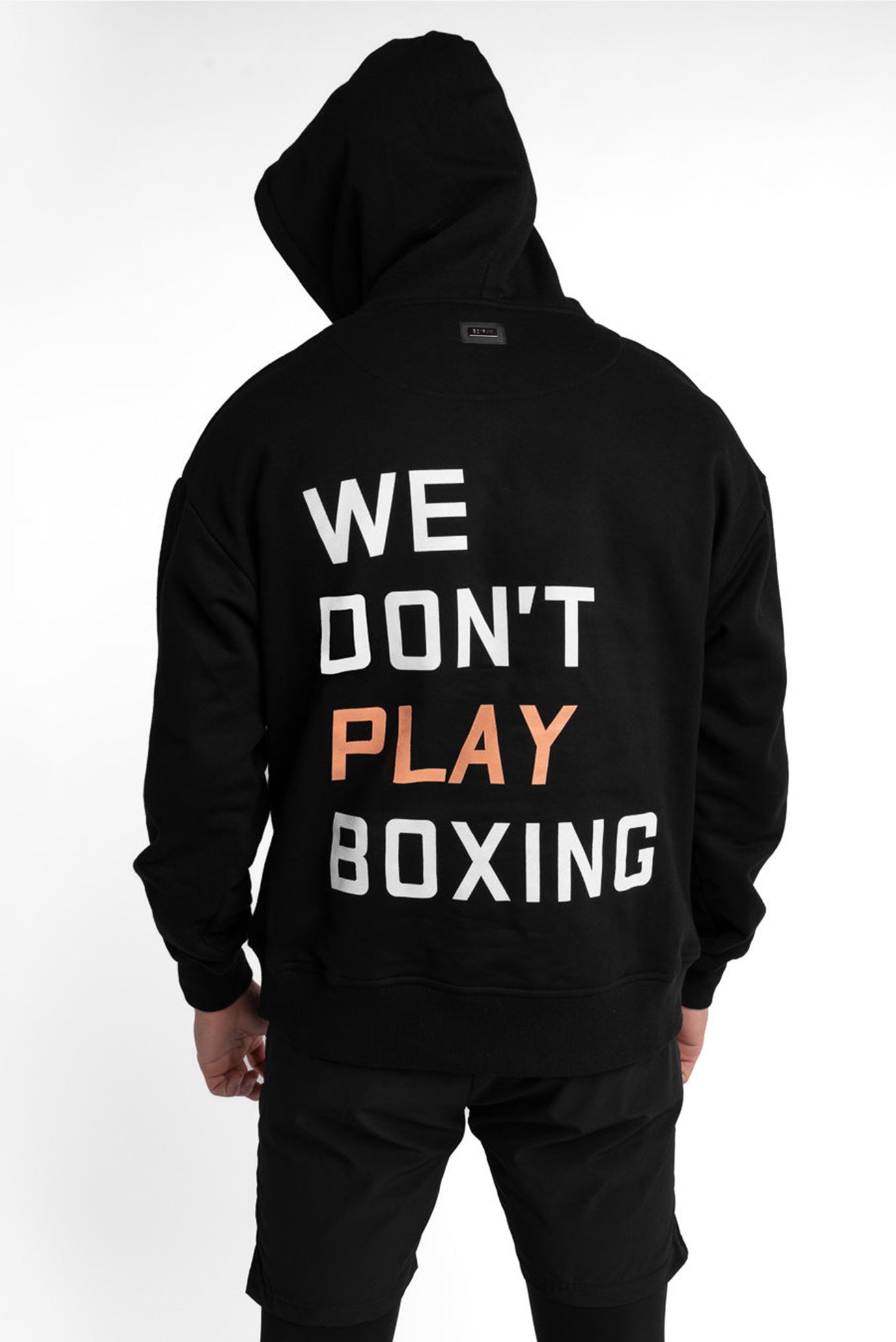 Чоловіче чорне худі We Don't Play Boxing 1
