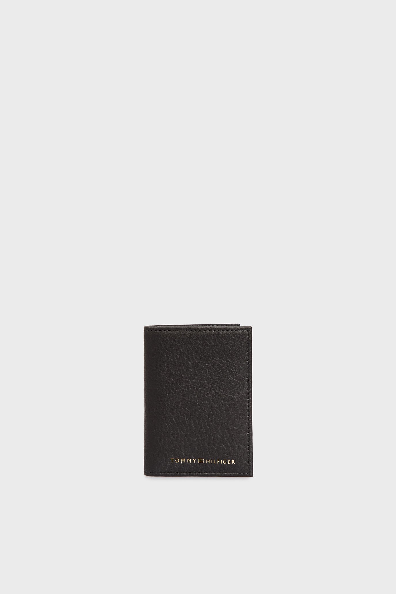 Мужской черный кожаный кардхолдер TH PREMIUM LEATHER BIFOLD 1