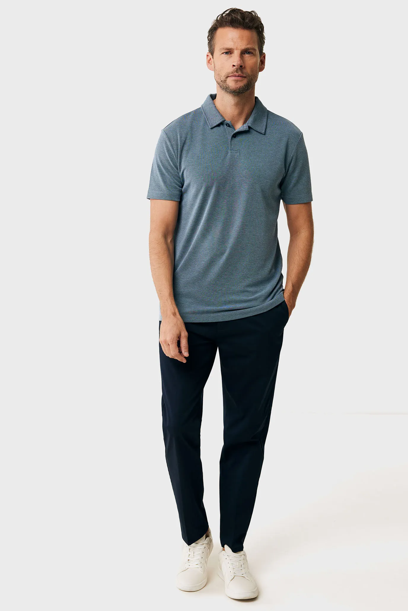 Чоловічі темно-сині чіноси CRAIG Garment dye chino pants 2