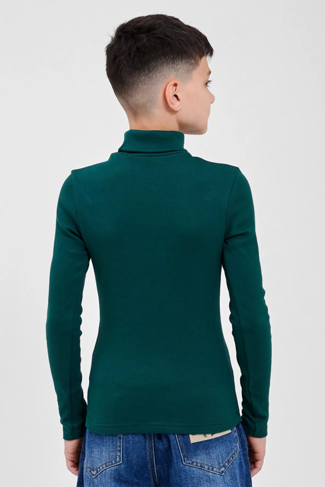 Детский темно-зеленый гольф 3