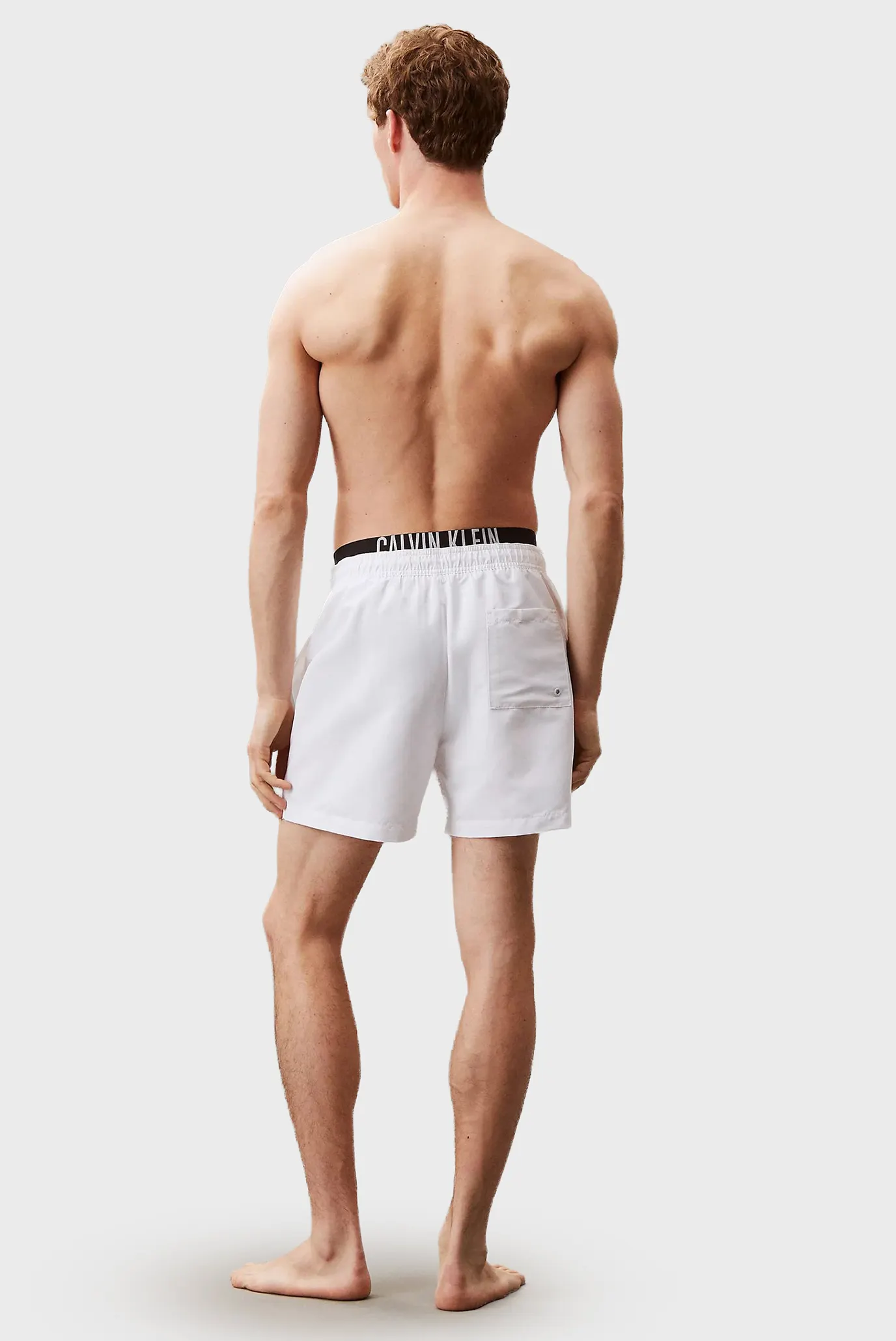 Мужские белые плавательные шорты MEDIUM DOUBLE WB 3