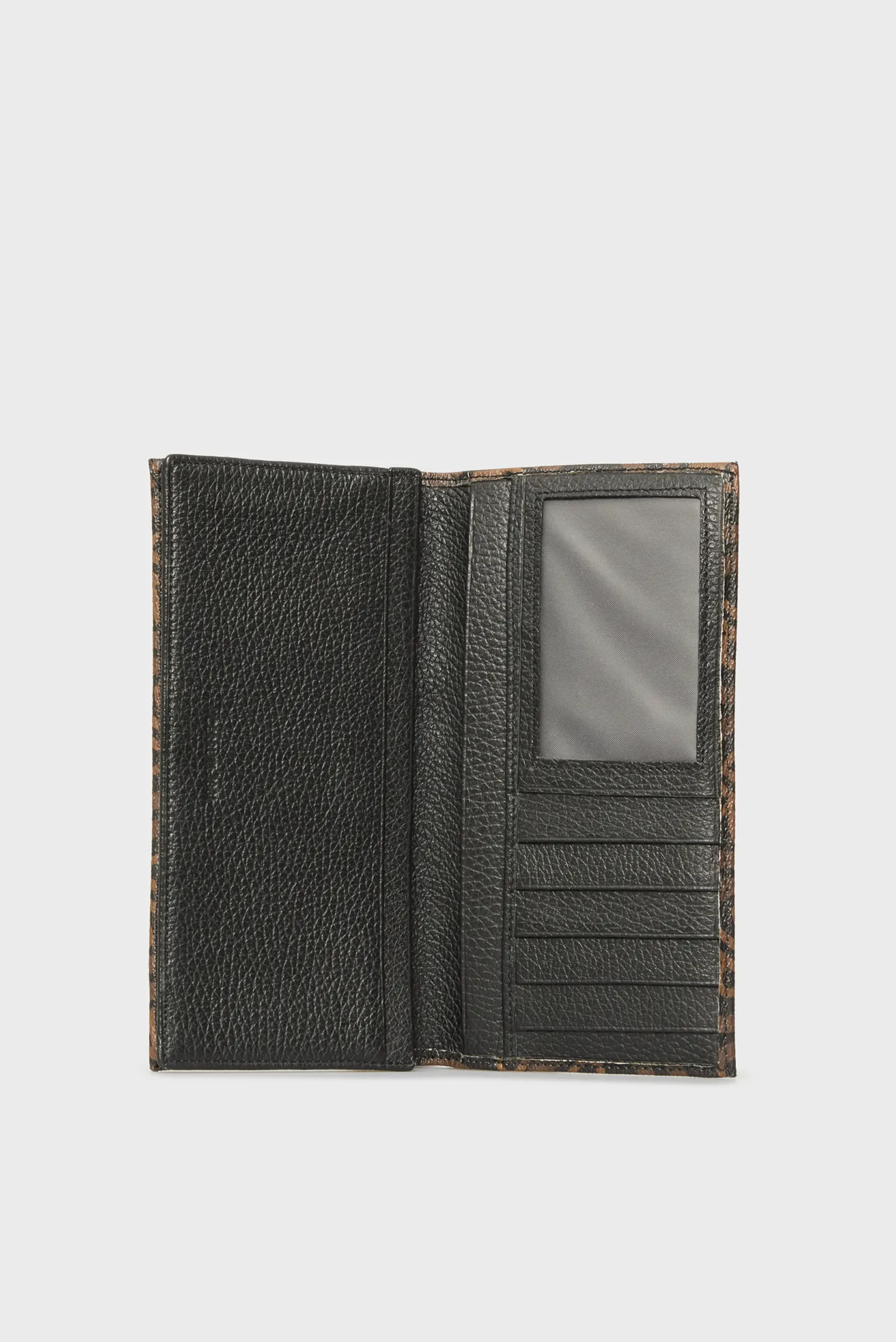 Чоловічий темно-коричневий шкіряний гаманець з візерунком 3