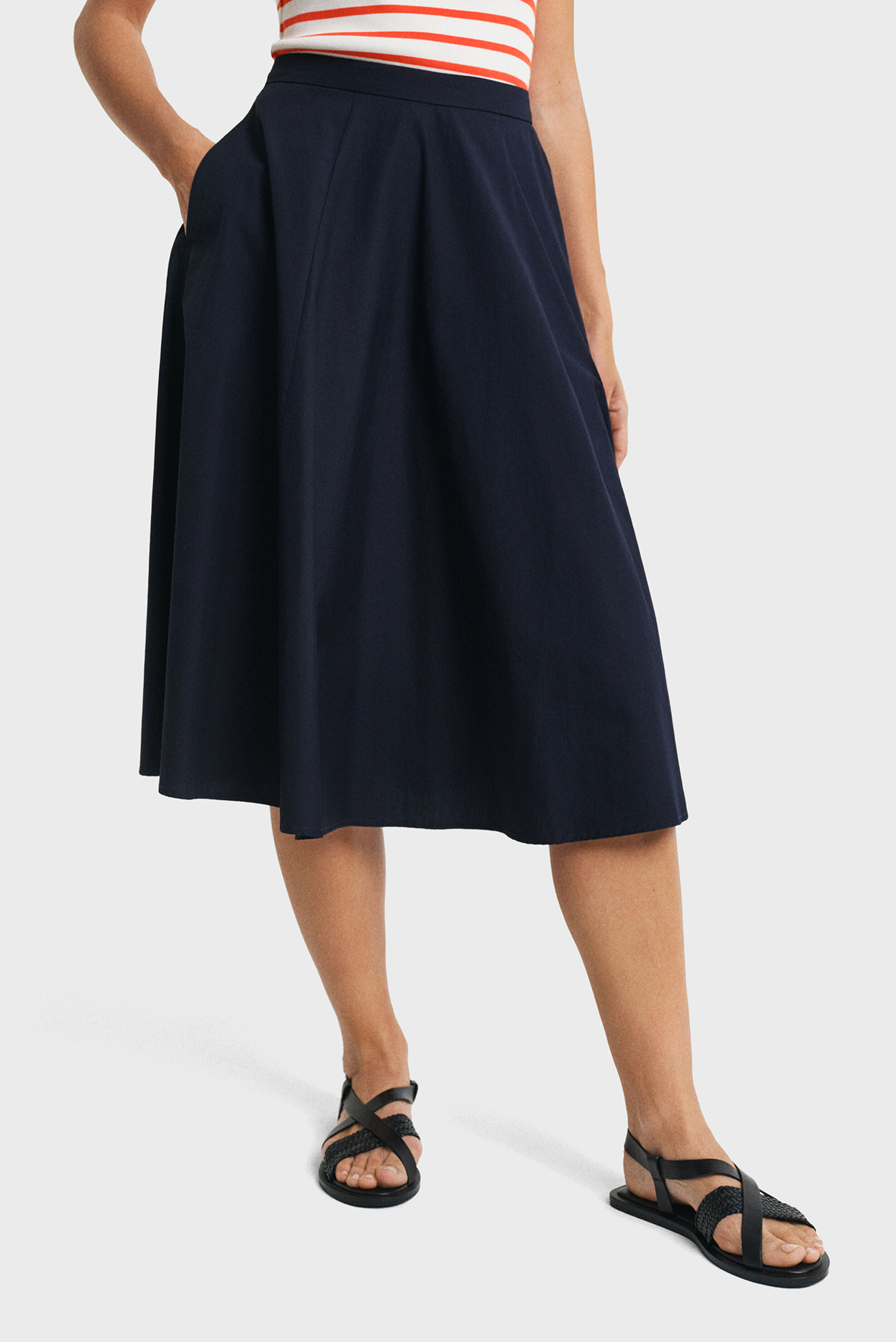 Женская темно-синяя юбка LIGHTWEIGHT CHINO SKIRT Синий 40 Gant 4400163 Женская темно-синяя юбка LIGHTWEIGHT CHINO SKIRT Синий 40 Gant 4400163