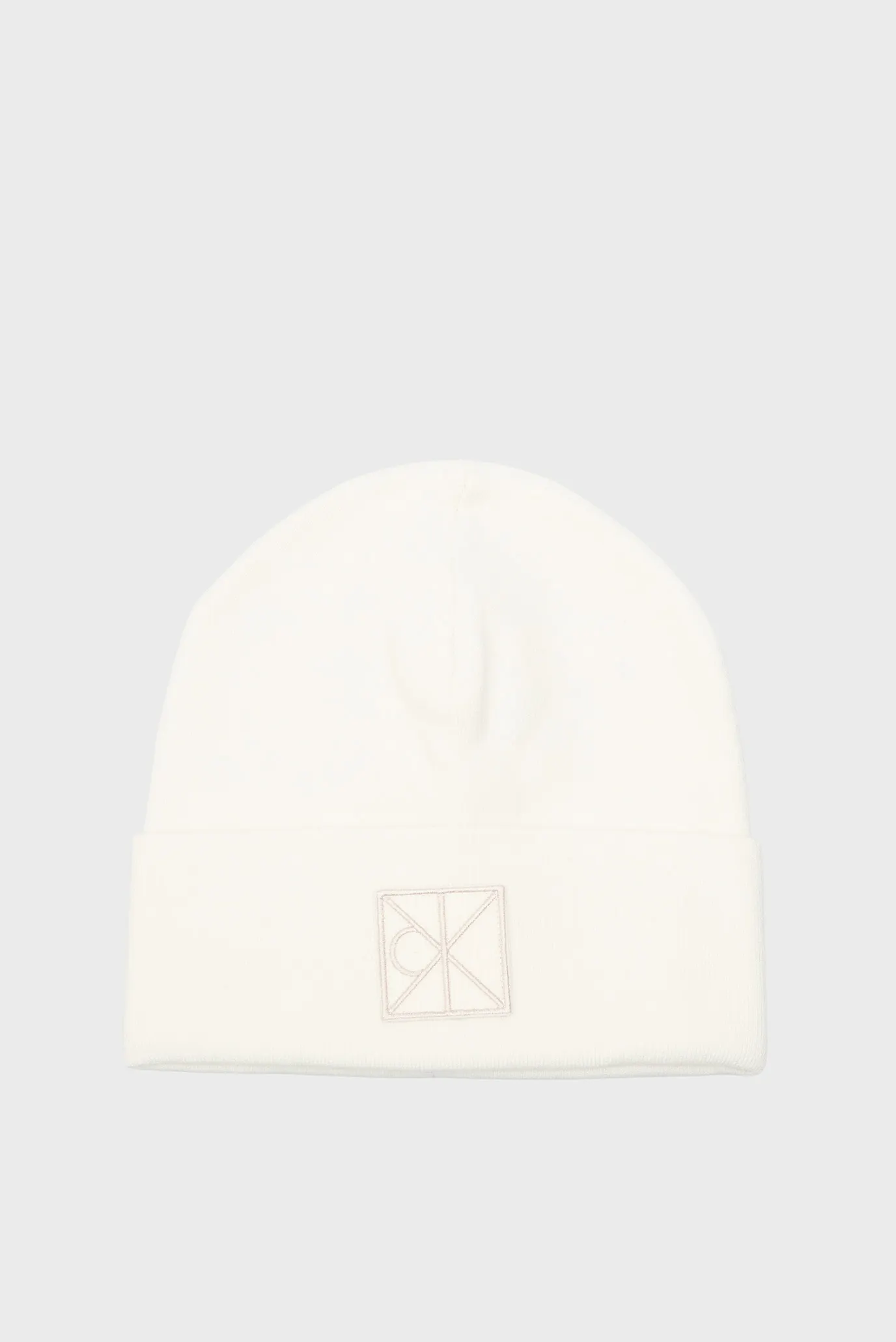 Мужская белая шапка EMBLEM PATCH Белый ONESIZE Calvin Klein LV04D8052G