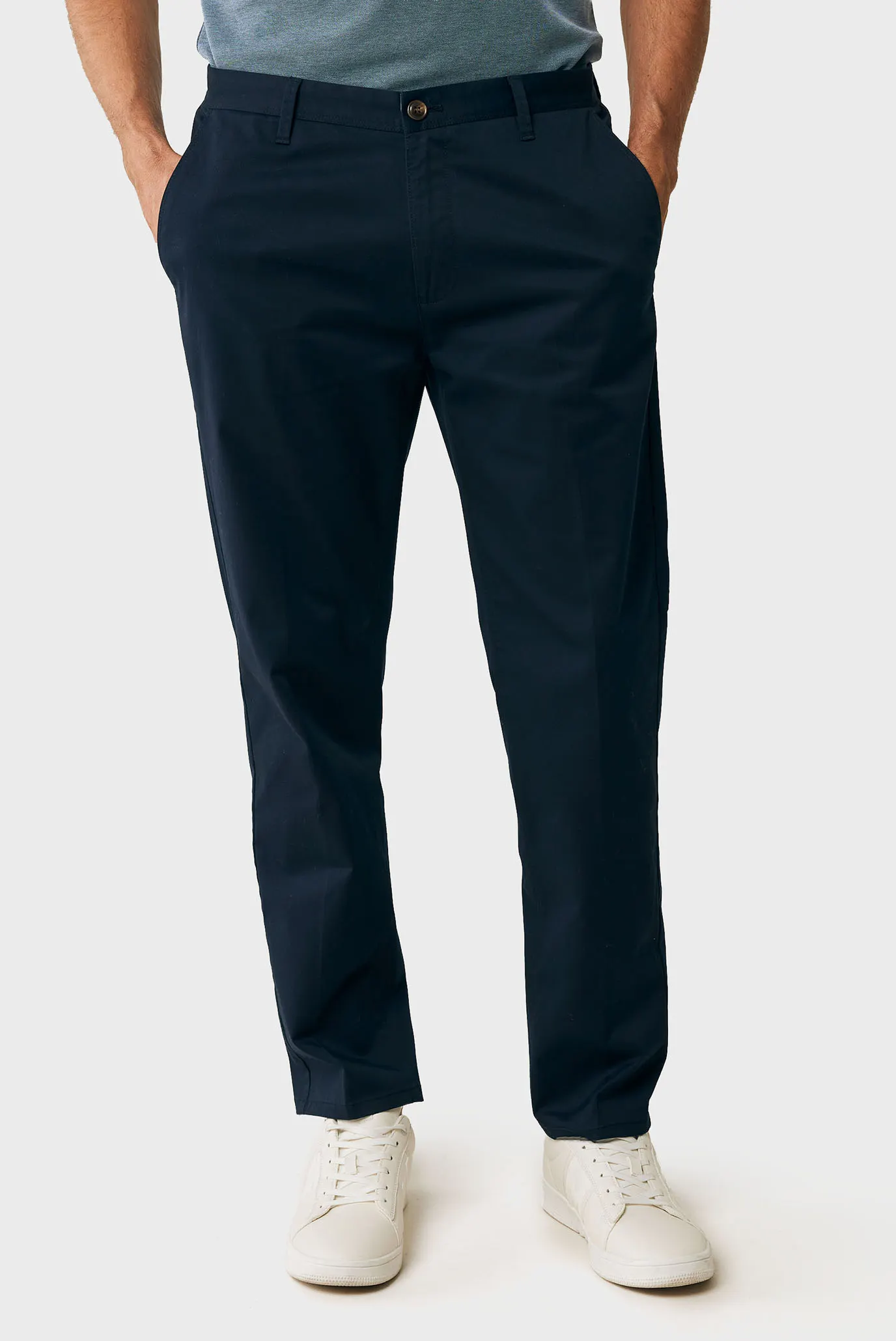 Чоловічі темно-сині чіноси CRAIG Garment dye chino pants 1