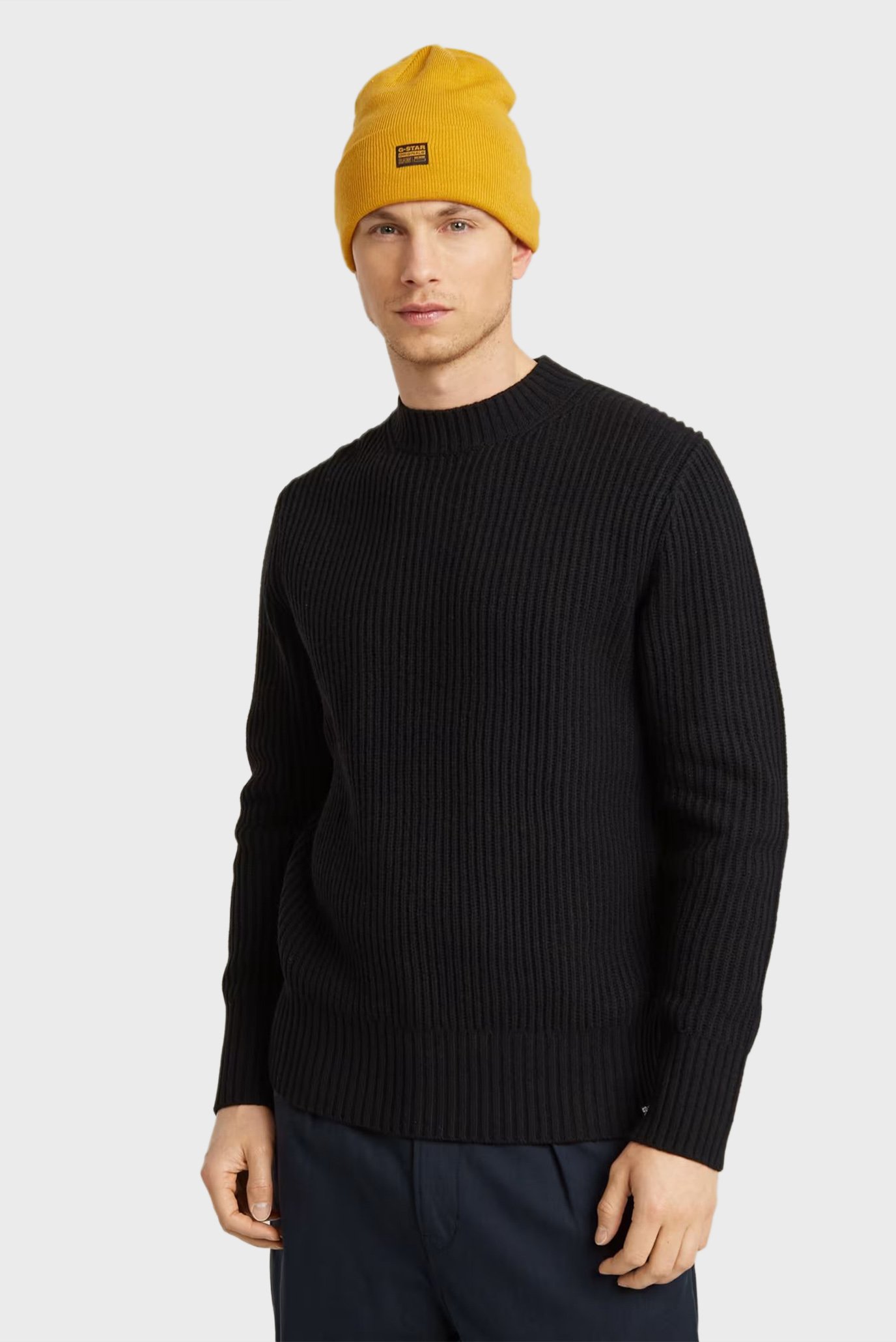 Мужской черный шерстяной джемпер Essential Черный L G-Star RAW D23731,D447 Мужской черный шерстяной джемпер Essential Черный L G-Star RAW D23731,D447