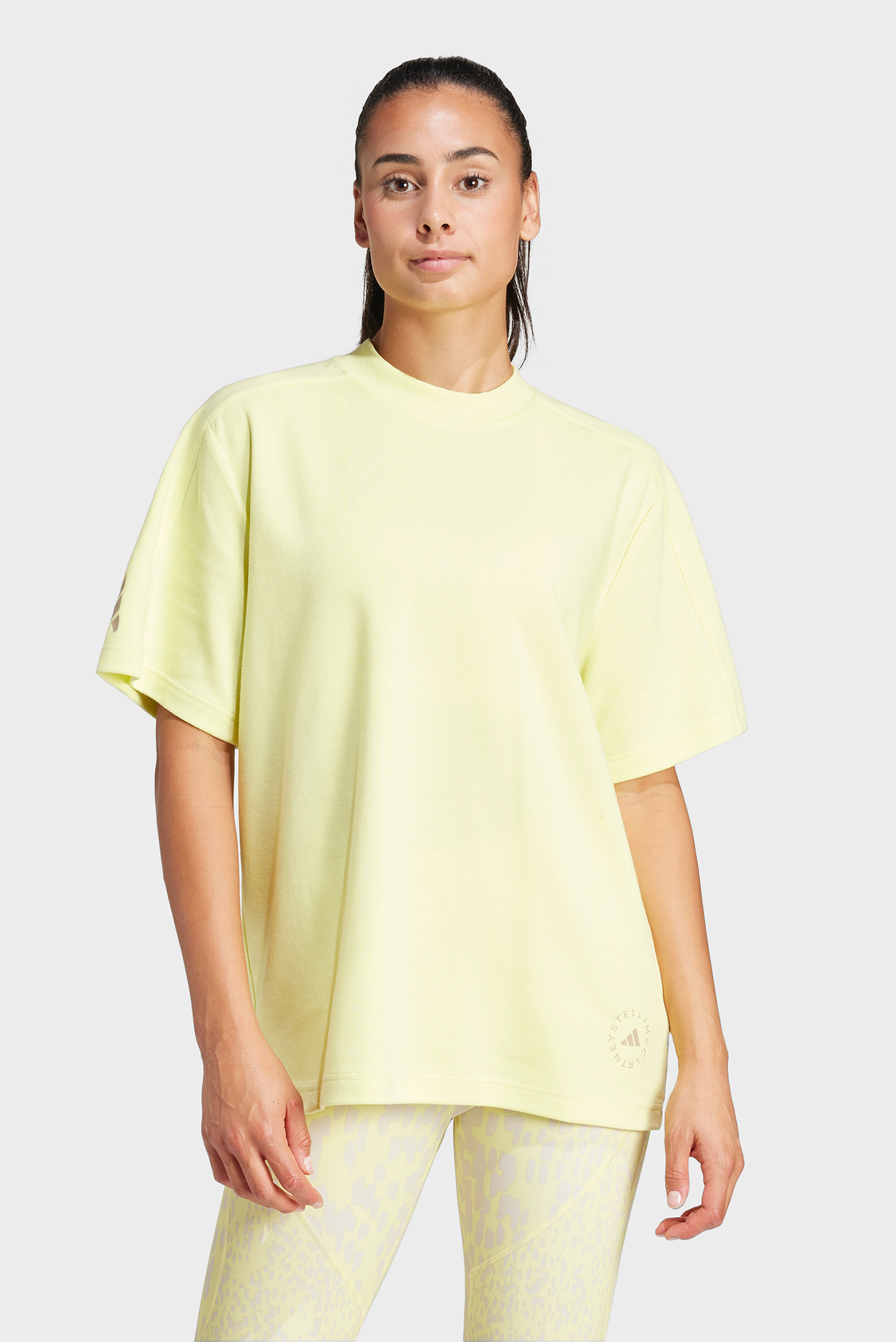 Женская желтая футболка adidas by Stella McCartney Logo 1