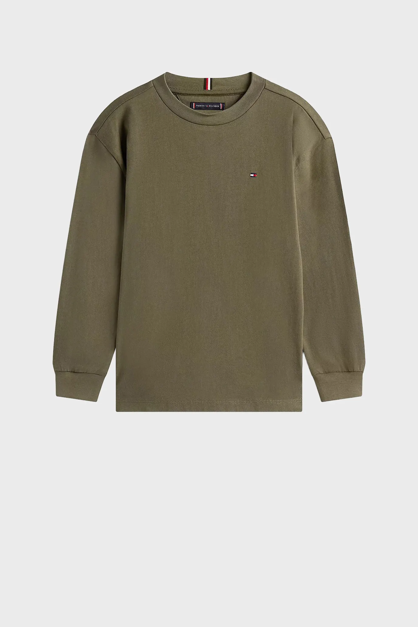 Детский оливковый лонгслив ESSENTIAL 5