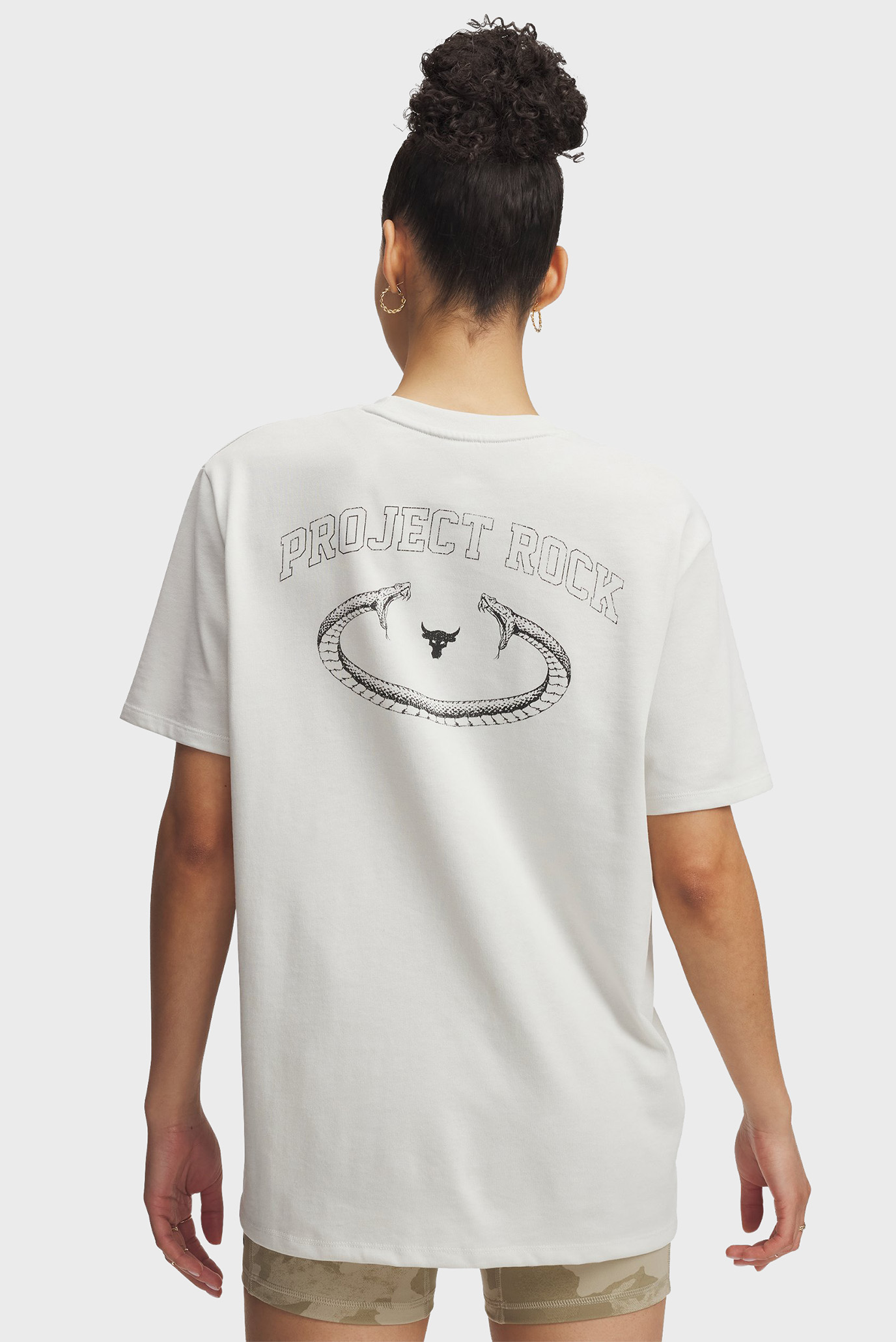 Женская белая футболка Pjt Rck Campus T Белый XXL Under Armour 1389717-114 Женская белая футболка Pjt Rck Campus T Белый XXL Under Armour 1389717-114