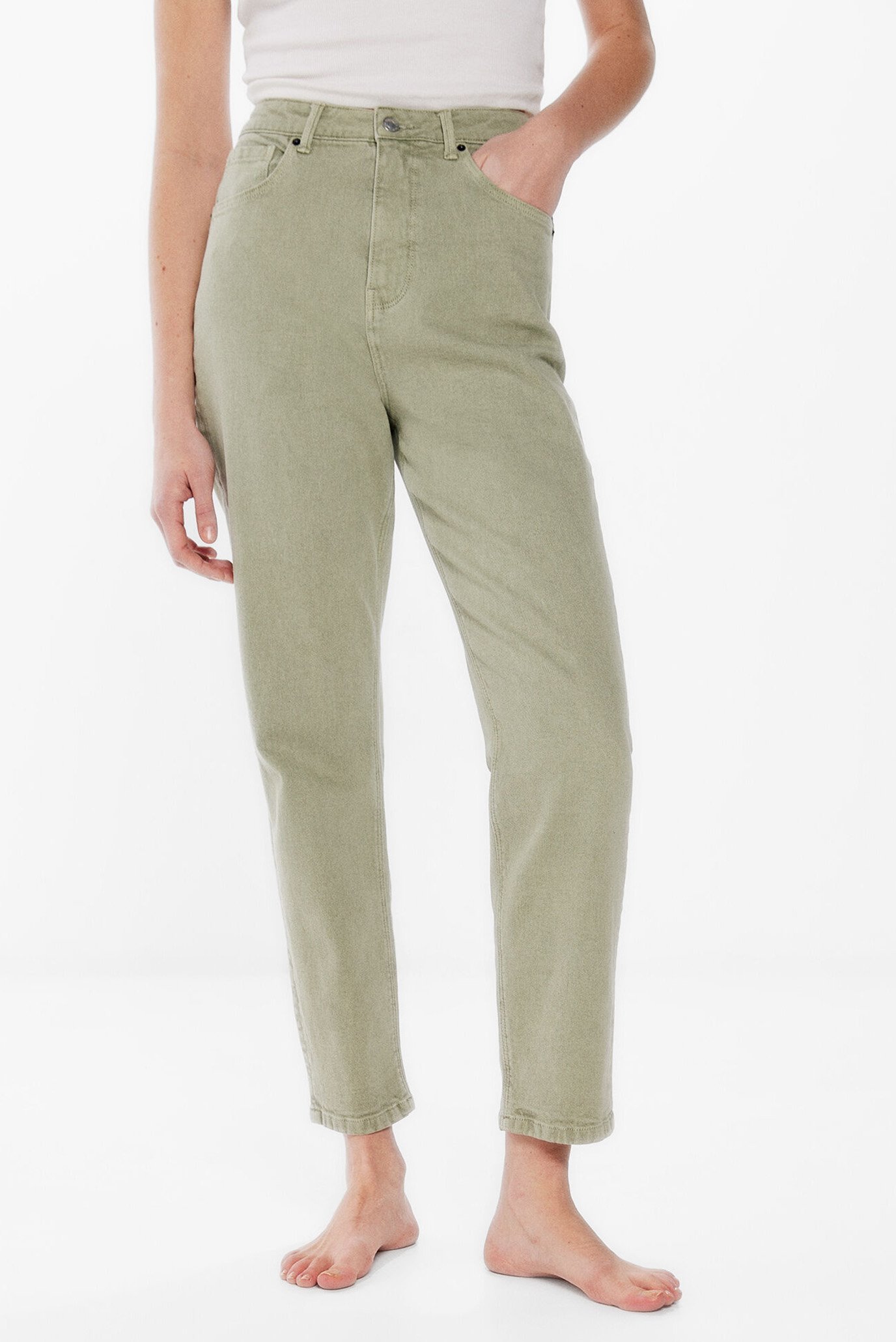 Жіночі зелені джинси 1