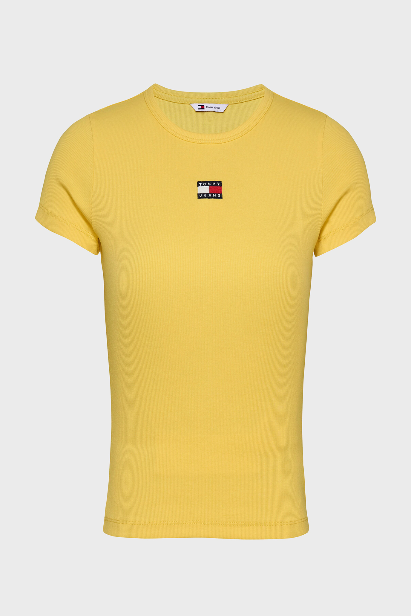 Женская желтая футболка SLIM BADGE RIB TEE Желтый XS Tommy Jeans DW0DW17881 Женская желтая футболка SLIM BADGE RIB TEE Желтый XS Tommy Jeans DW0DW17881