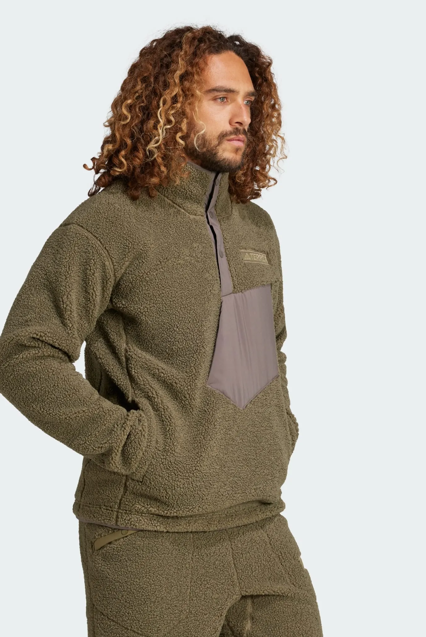 Чоловіча оливкова спортивна кофта Terrex Xploric High Pile Fleece
