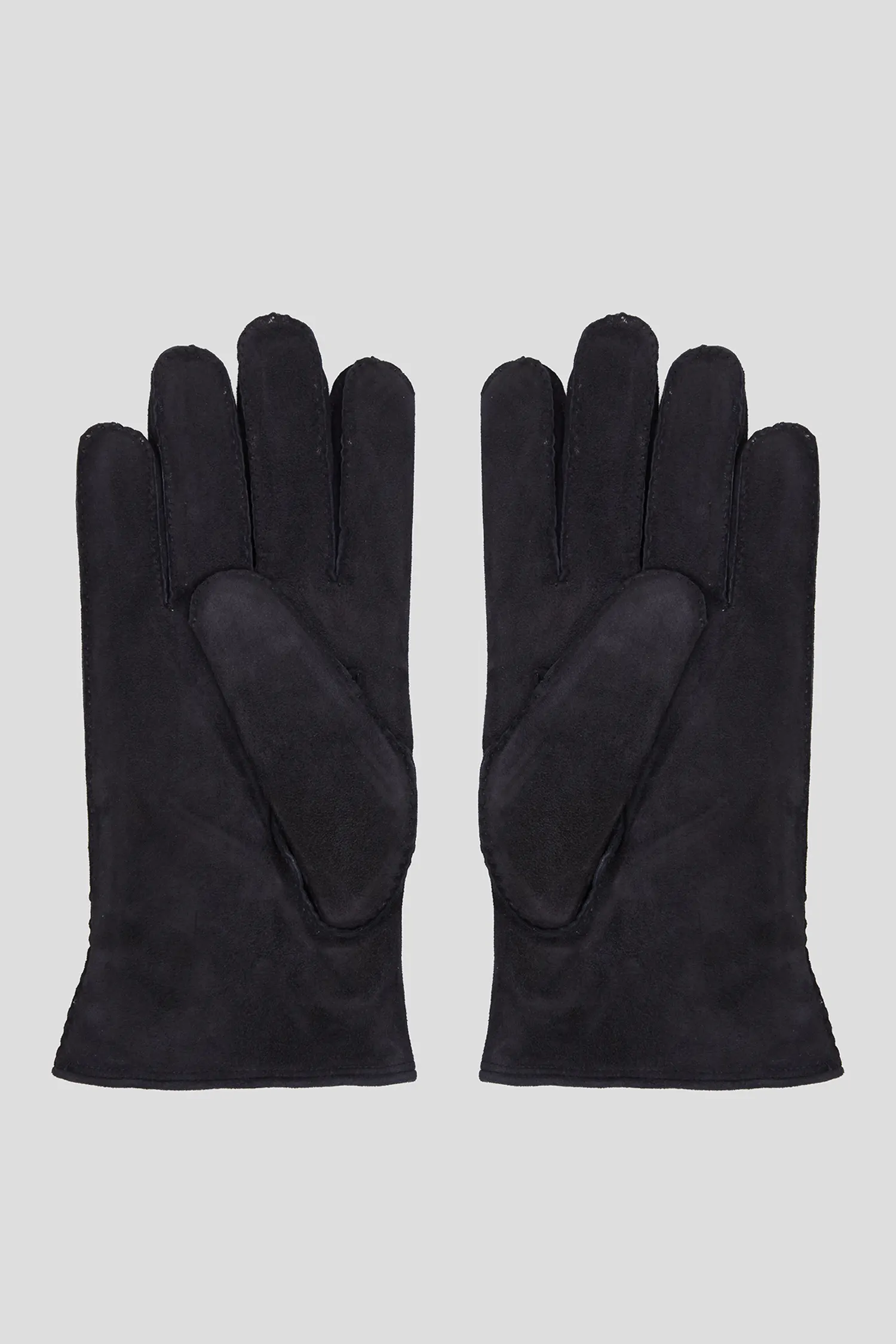 Мужские темно-синие замшевые перчатки 2