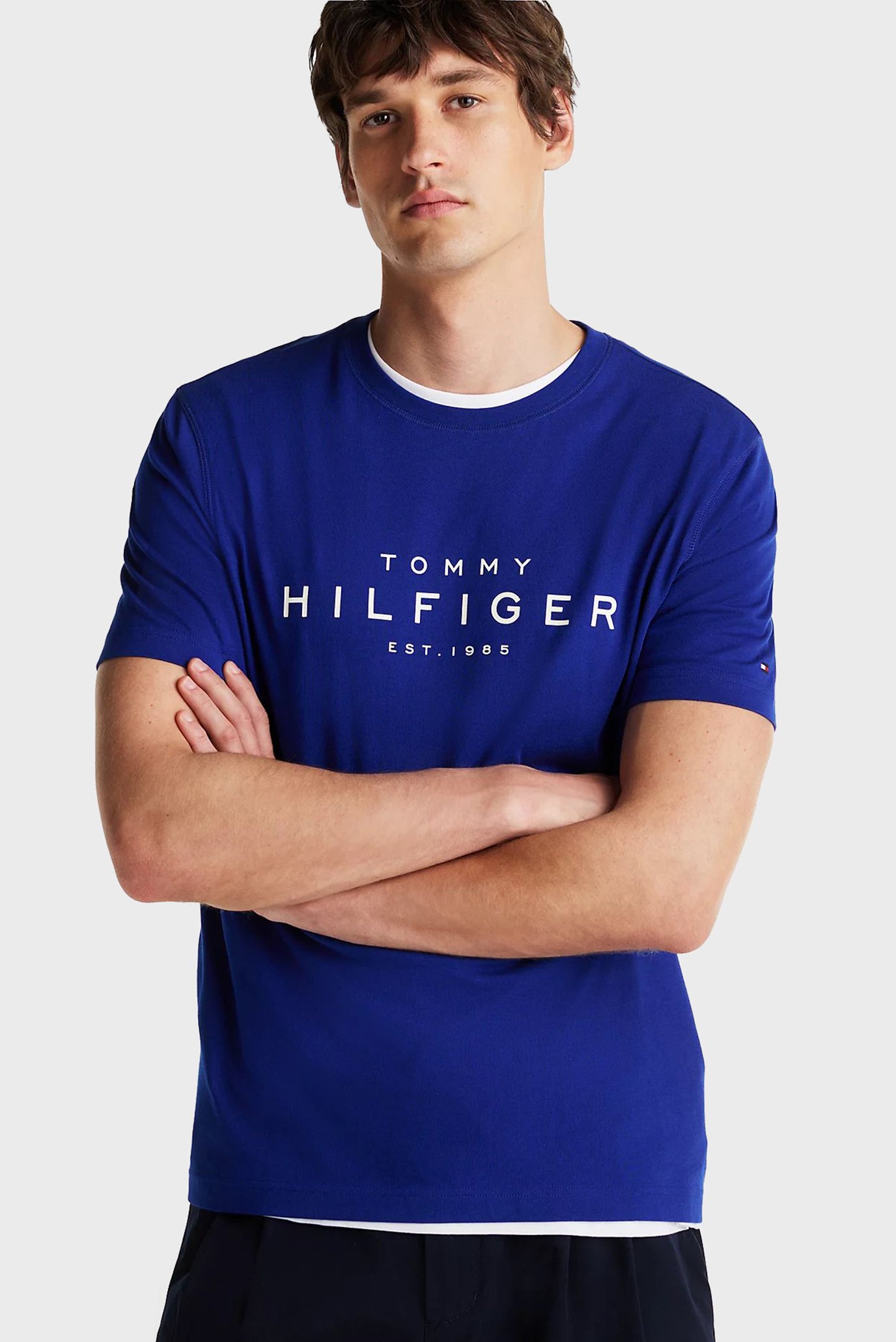 Чоловіча синя футболка BIG HILFIGER TEE 1