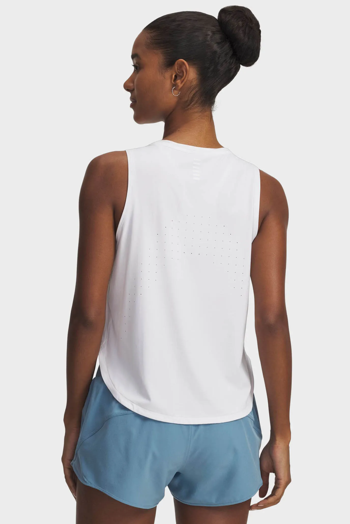 Жіноча біла майка UA Launch Elite Tank 2