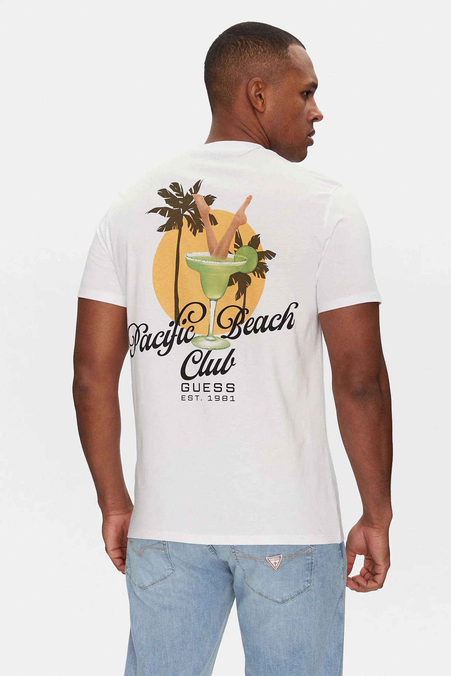 Мужская белая футболка Белый XXL Guess M5GI58.KBW41;G011 Мужская белая футболка Белый XXL Guess M5GI58.KBW41;G011