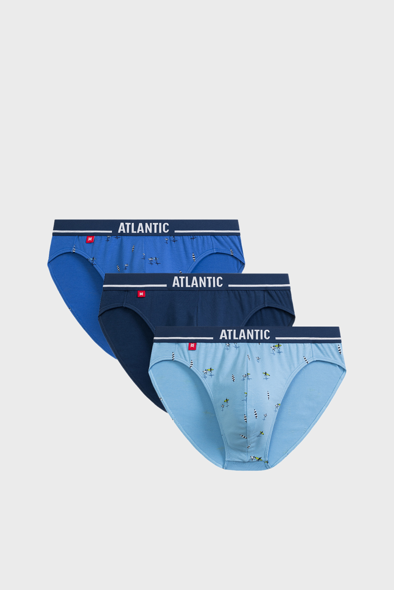 Мужские брифы (3 шт) Разноцветный XXL Atlantic 3MP-196 Мужские брифы (3 шт) Разноцветный XXL Atlantic 3MP-196