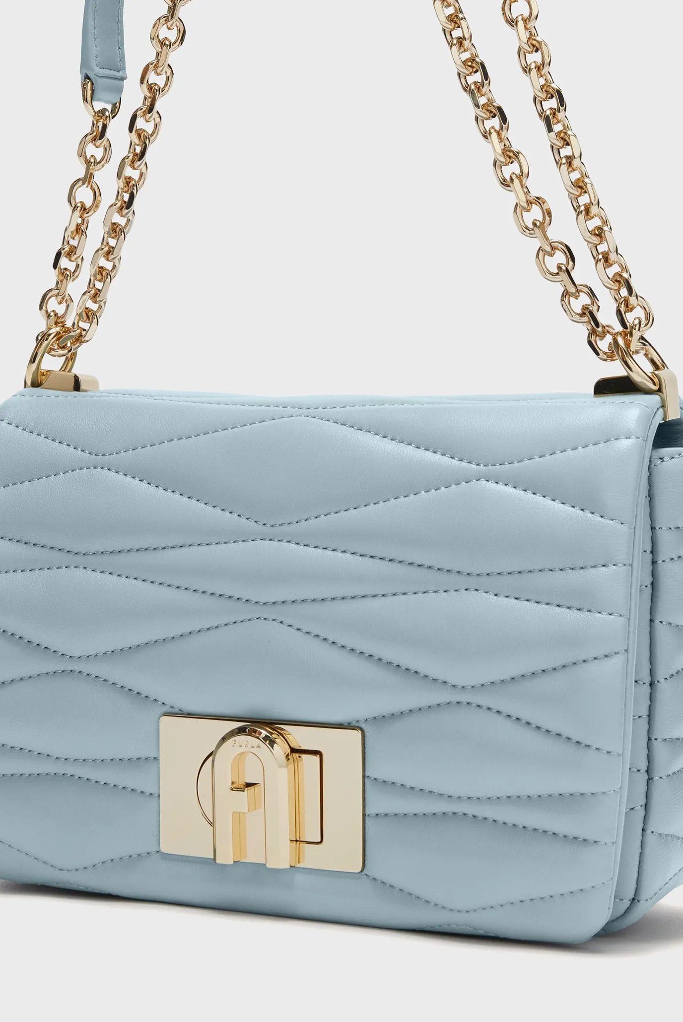 Женская голубая кожаная сумка 2