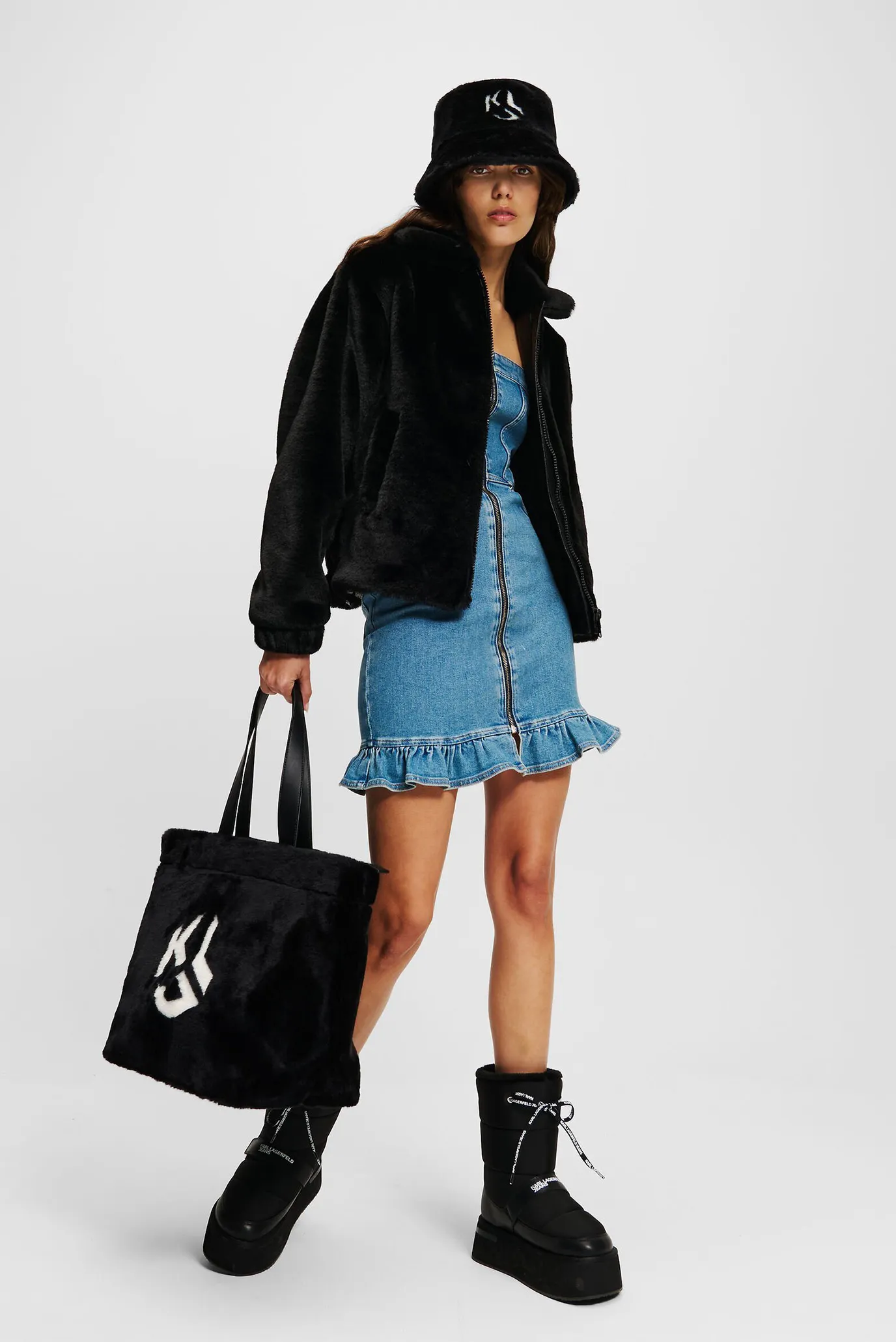 Жіноча чорна шуба 3