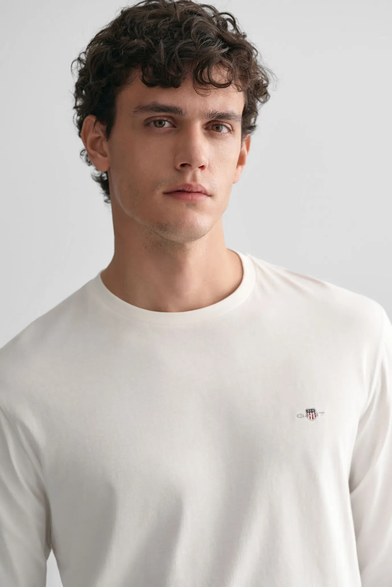 Мужской белый лонгслив REG SHIELD LS 4