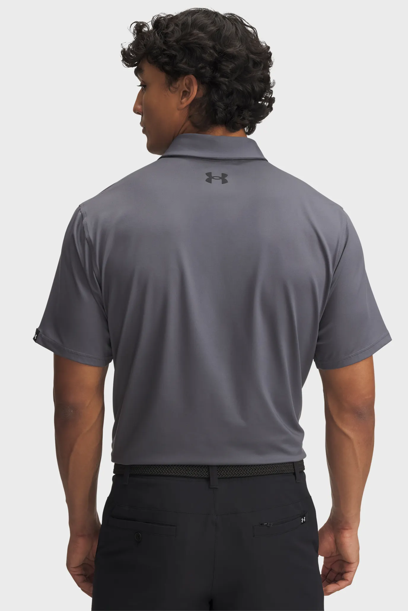 Мужское темно-серое поло UA T2G Polo LB 2