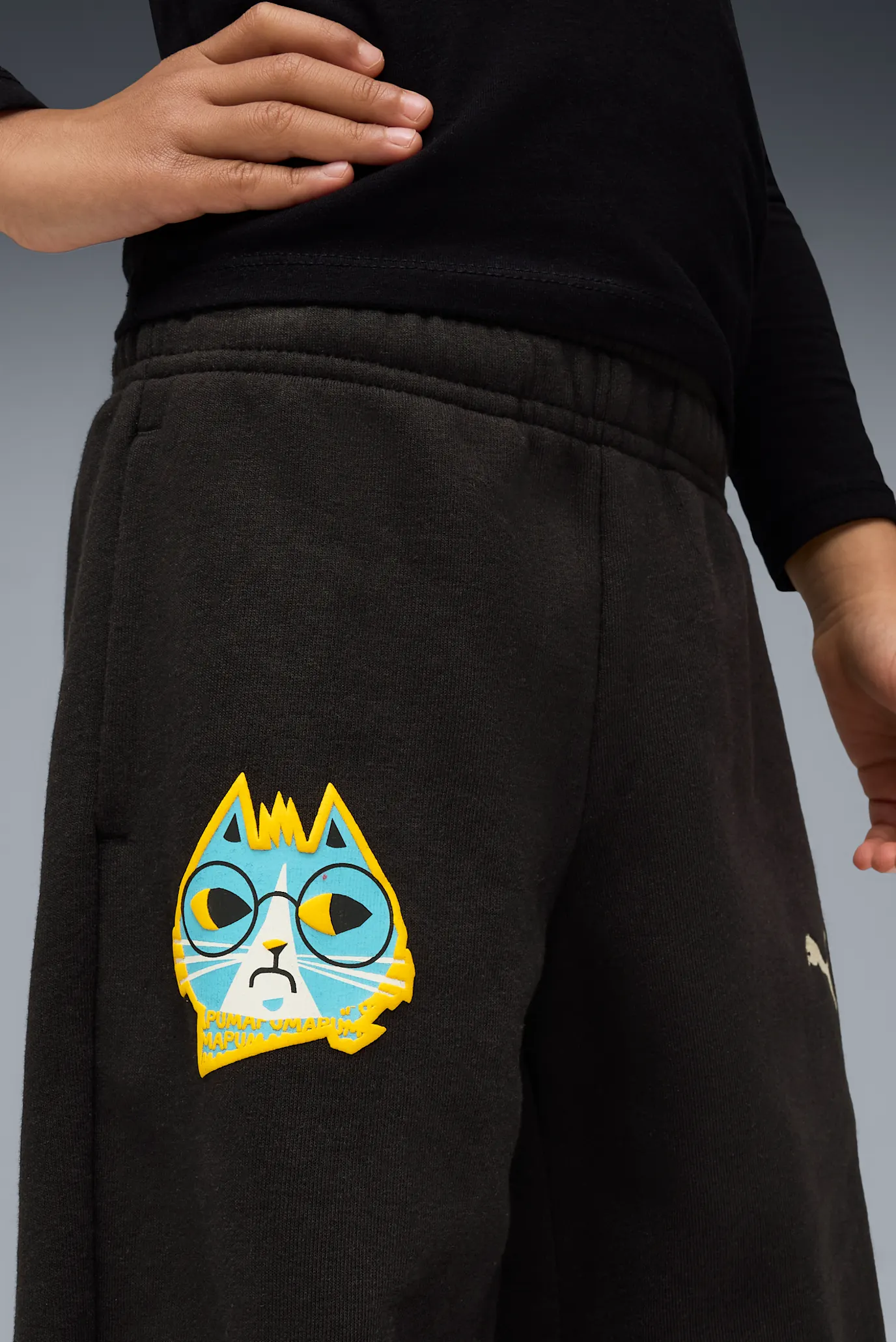 Детские черные спортивные брюки Moody Cat Sweatpants Kids 4