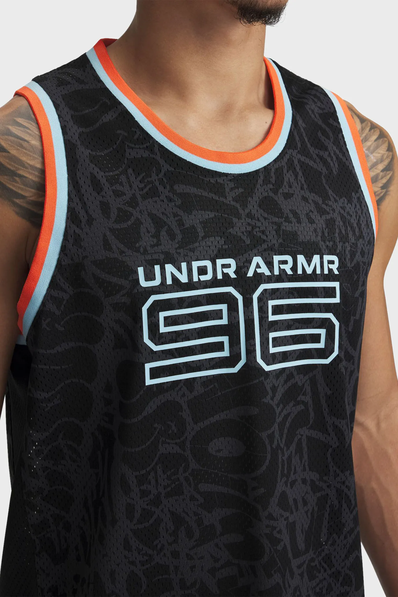 Чоловіча чорна майка з візерунком Zone Pro Mesh Tank Printed 3