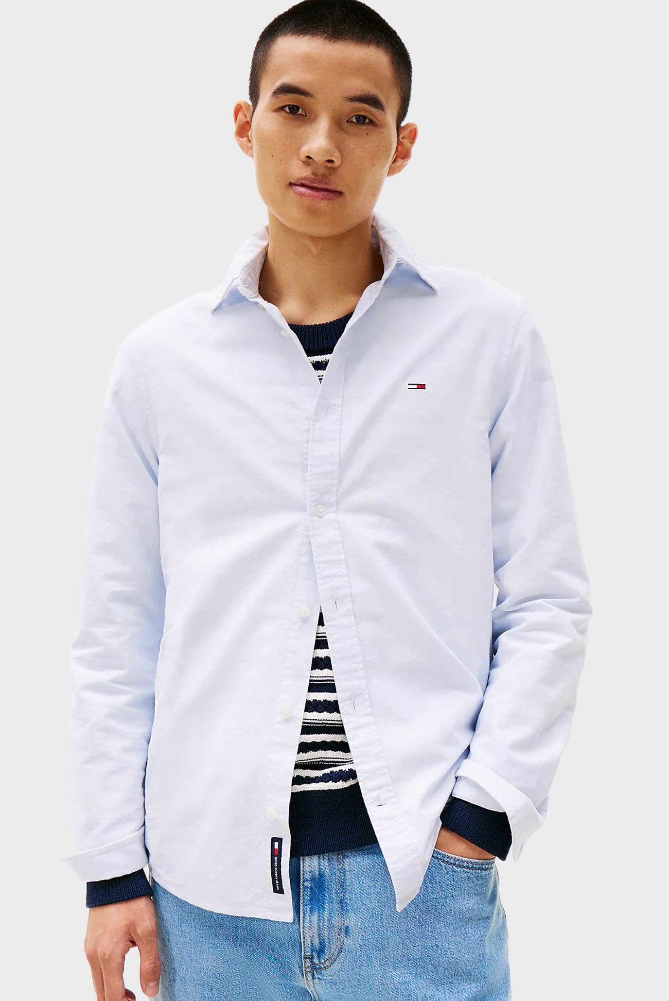 Мужская голубая рубашка REG OXFORD Голубой XL Tommy Jeans DM0DM21298 Мужская голубая рубашка REG OXFORD Голубой XL Tommy Jeans DM0DM21298