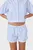 Женские голубые шорты в полоску SEANY