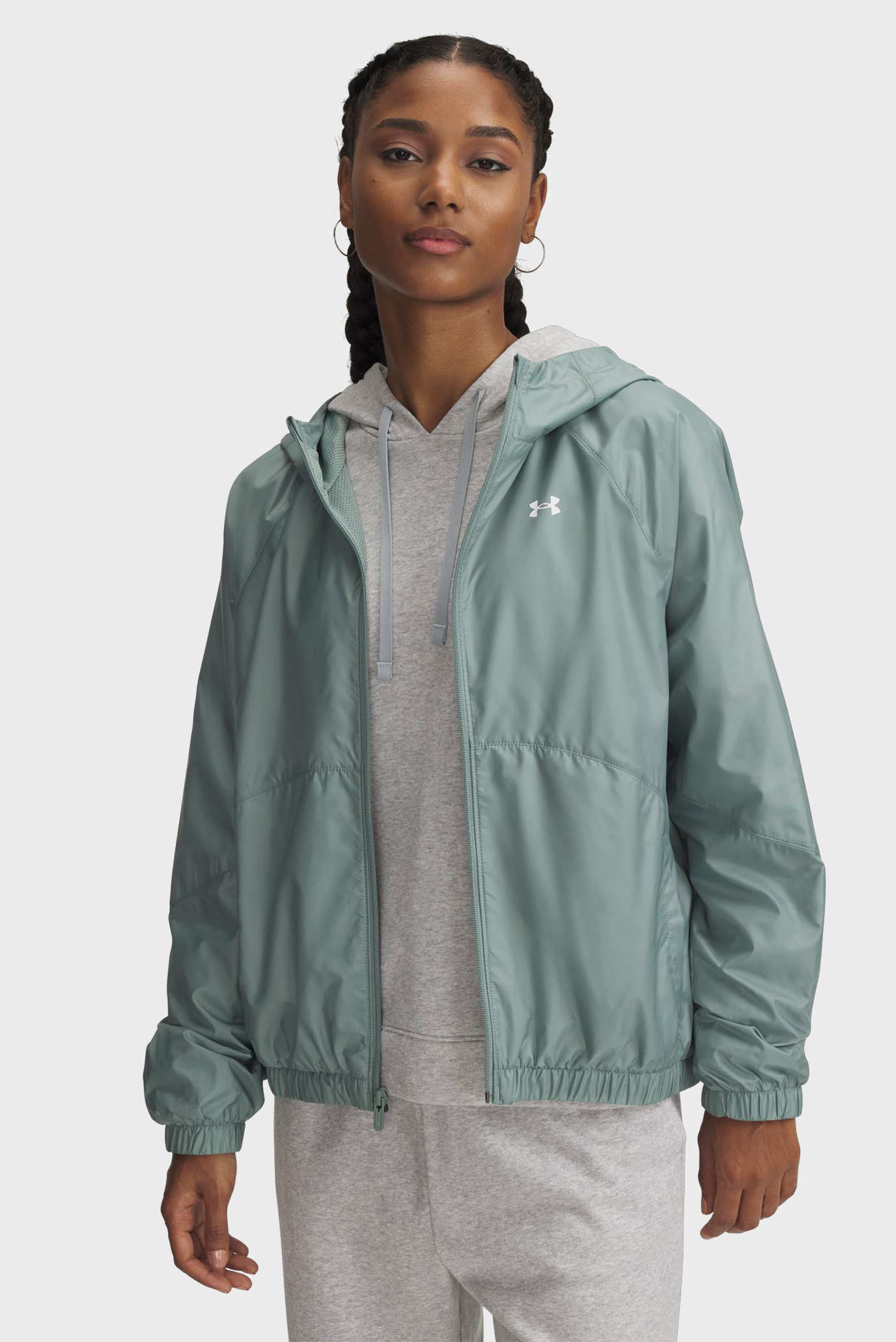 Женская мятная ветровка UA Rival Sport Windbreak Jkt 1