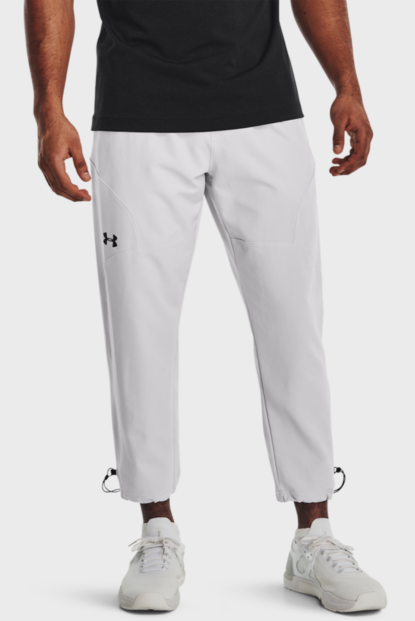 Чоловічі сірі спортивні штани UA Unstoppable Crop Pant 1