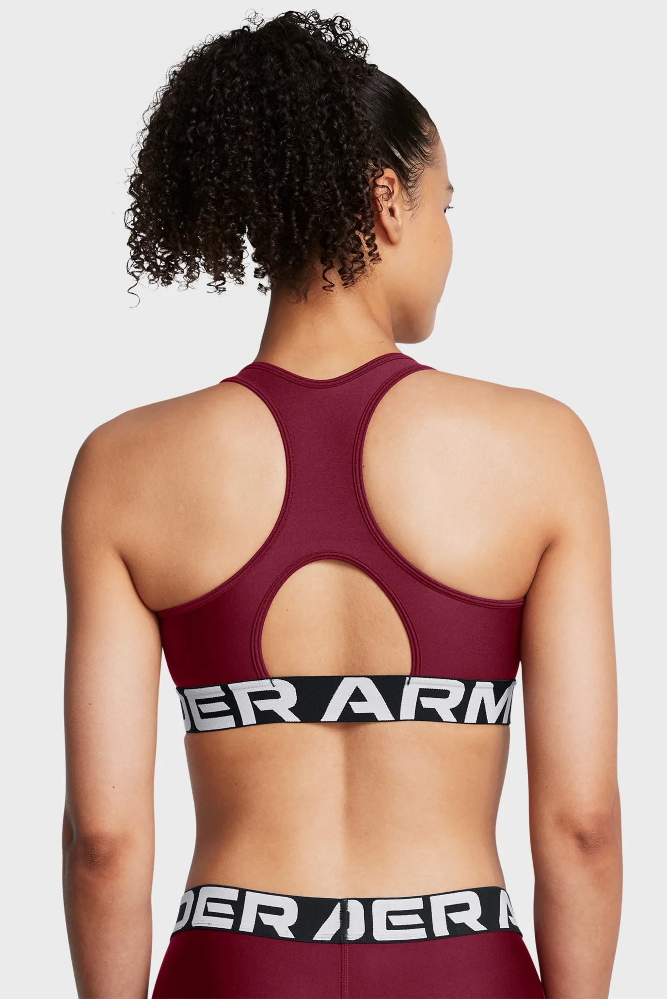 Жіночий бордовий топ UA HG Authentics Mid Branded 3